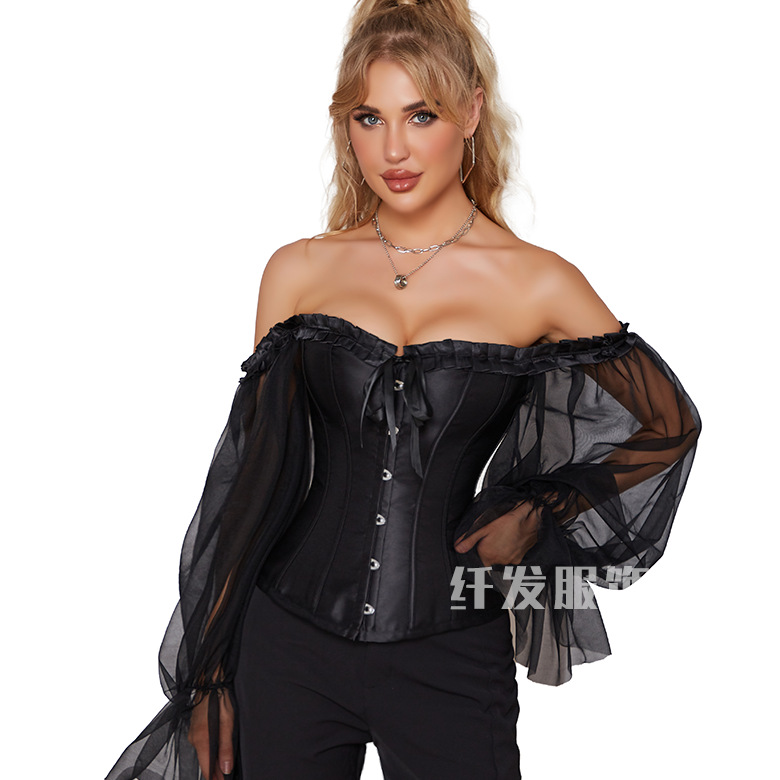 Gothic Bustiers and Corsets for Slimming Waist Trainer Women Blouse